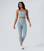 Débardeur yoga court Halara UltraSculpt™ double bretelles torsadé dos nu