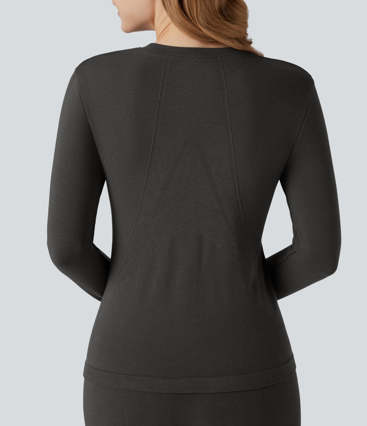 Haut thermique col rond à manches longues sans couture HeatCore OneForm Seamless Flow