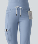 Jogging cargo décontracté SoftlyZero™ Airy à taille mi-haute, cordon de serrage, à effet frais InstantCool, avec poches