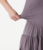 Robe sport de danse mini 2-en-1 SoftlyZero™ avec brassière intégrée, mesh contrasté et poches - Édition Easy Peasy - UPF50+