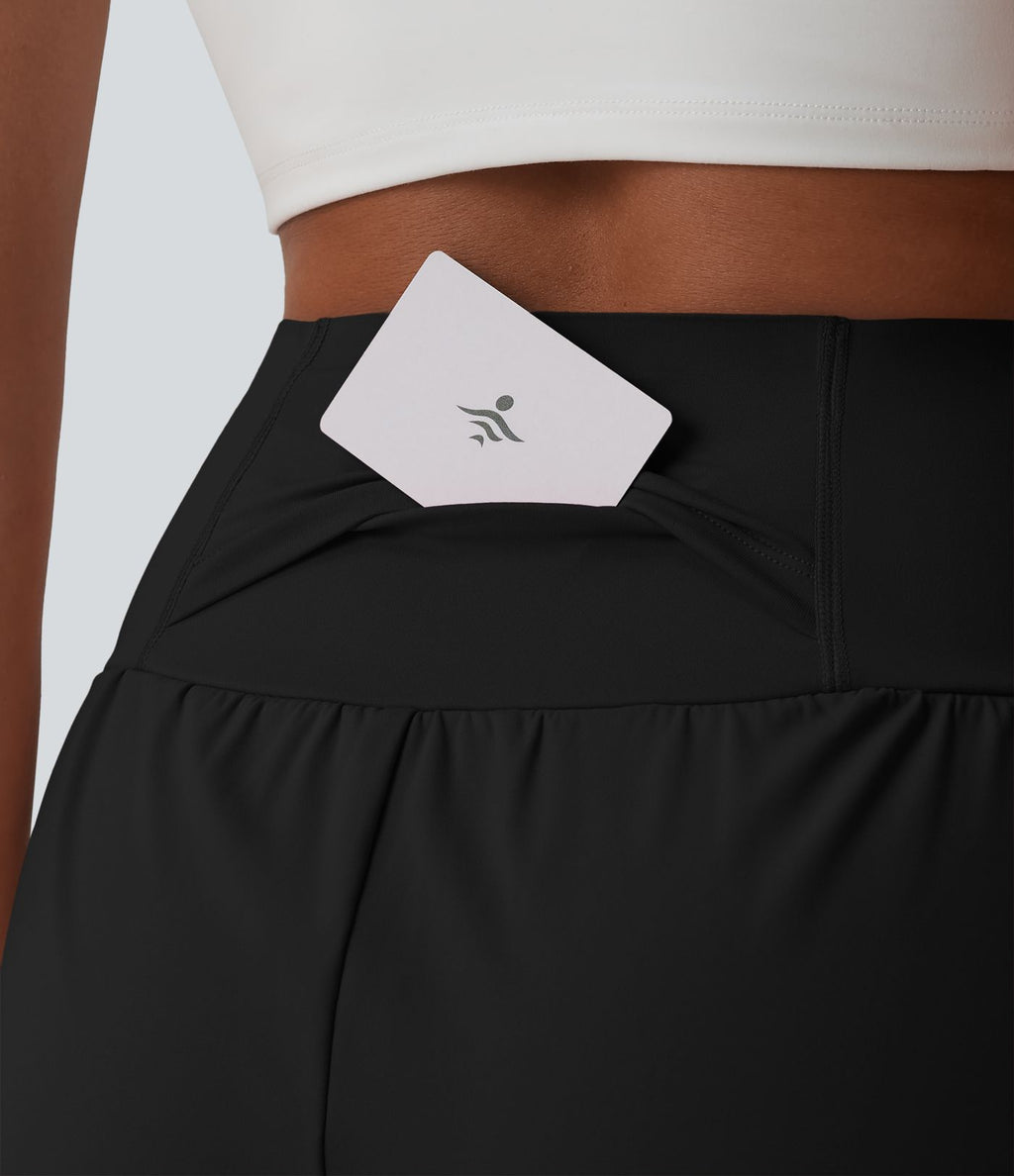 Short de yoga SoftlyZero™ Airy 2-en-1 gainant taille très haute à effet frais InstantCool avec poches, 12,5 cm