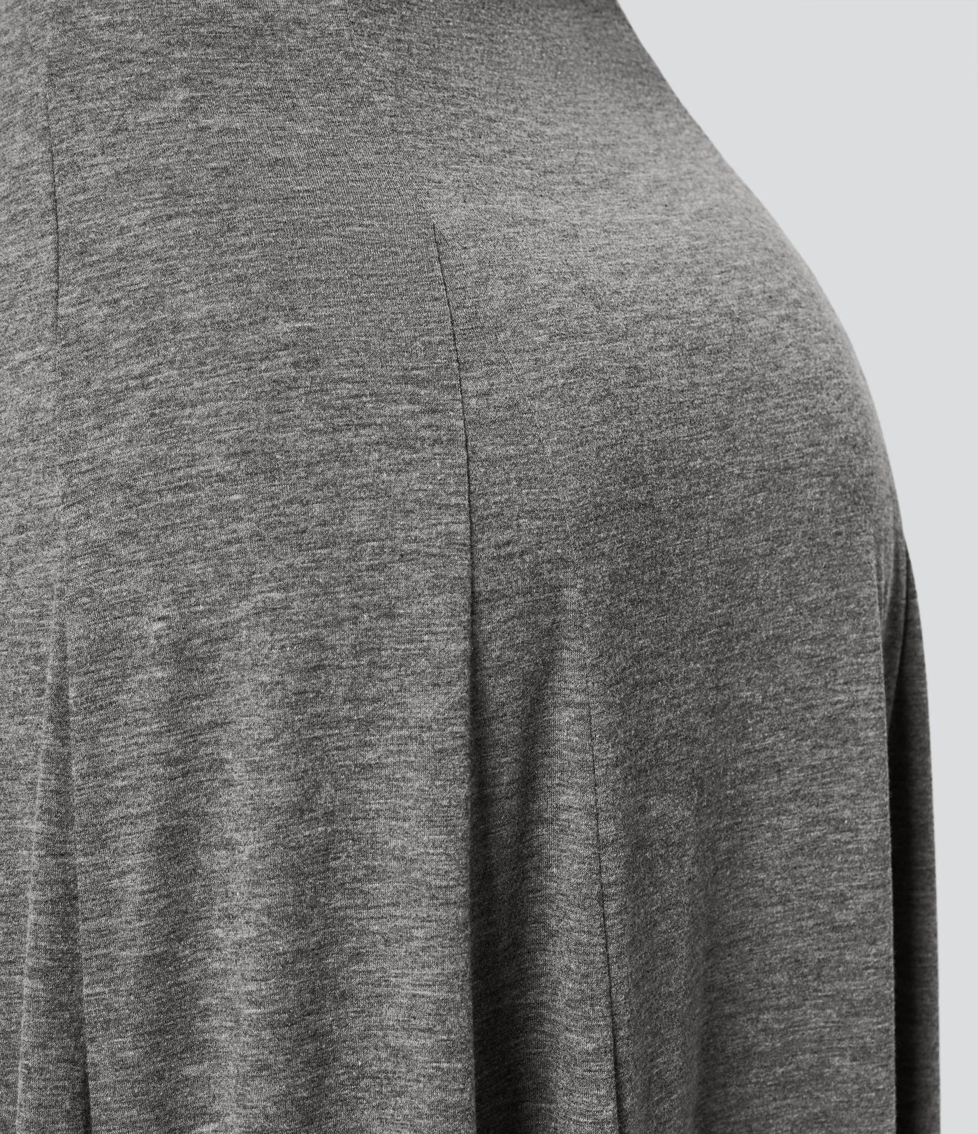 Jupe Évasée Casual Longue Fermeture Éclair Latérale Taille Haute