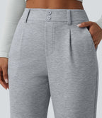 SpacerTek™ Pantalon fuselé décontracté taille haute avec poches