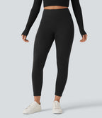 Legging côtelé croisé dans le dos taille haute avec poches