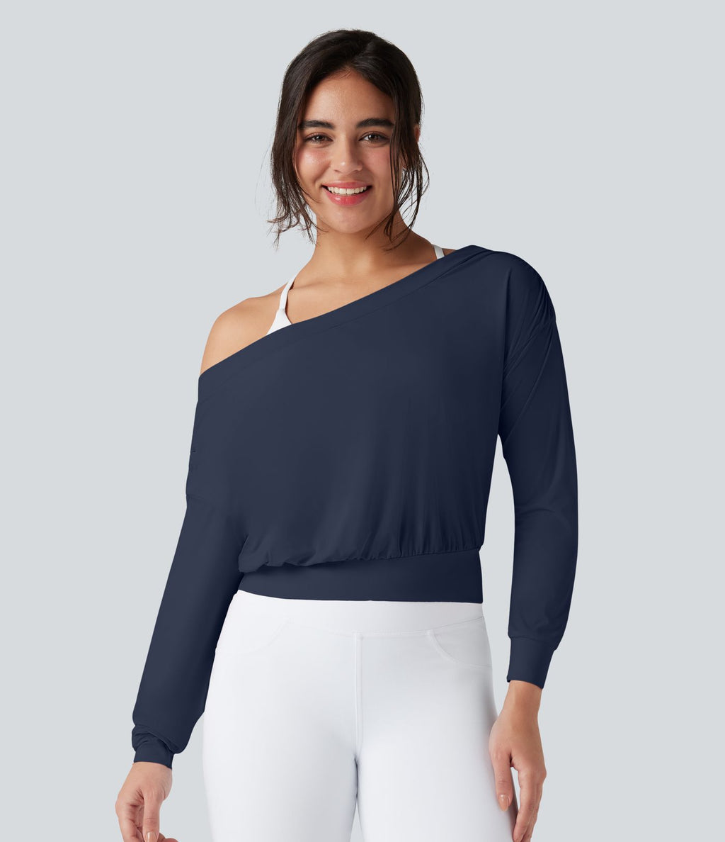 Haut de sport yoga oversize épaules dénudées effet frais InstantCool séchage rapide