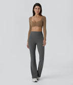 Pantalon 7/8 d'entraînement gainant galbant taille haute avec poches Halara UltraSculpt™