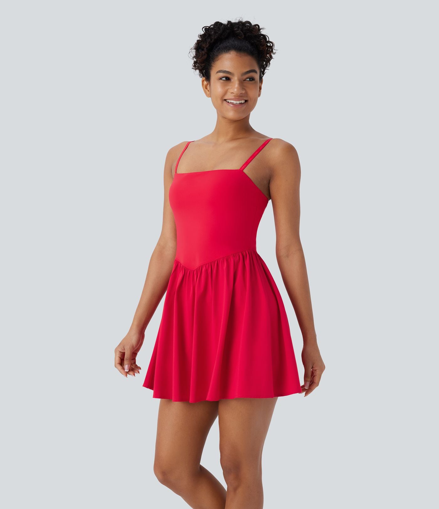 Robe de yoga courte 2-en-1 dos nu à séchage rapide Breezeful™ avec poches latérales - Easy Peasy Edition