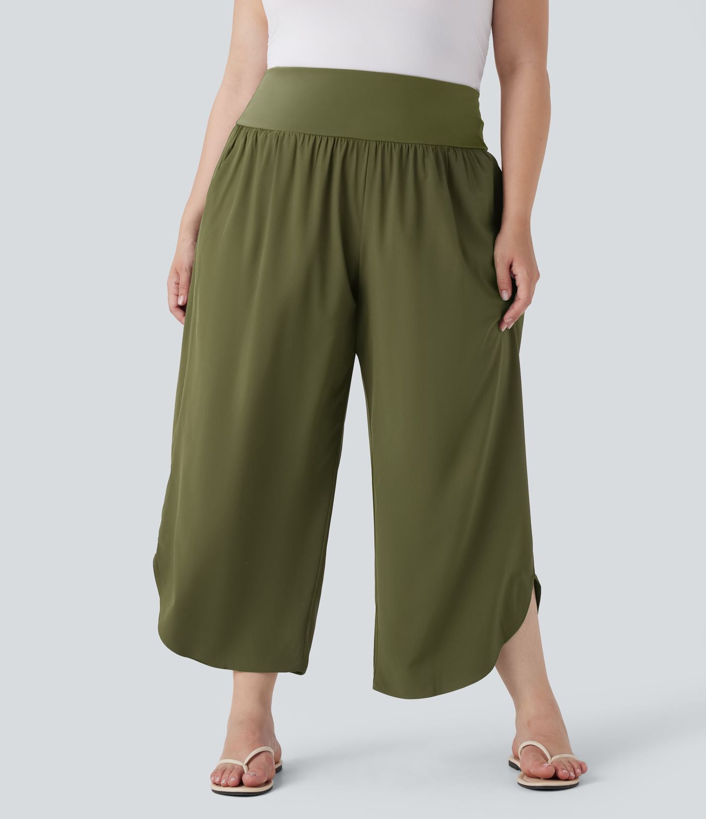 Pantalon tailleur gainant taille haute avec poches Halara Flex™