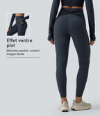 Halara Ultrasculpt™ Legging de running gainant taille haute dos croisé avec poches