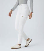 Pantalon cargo ajusté uni taille haute DayStretch avec poches zippées