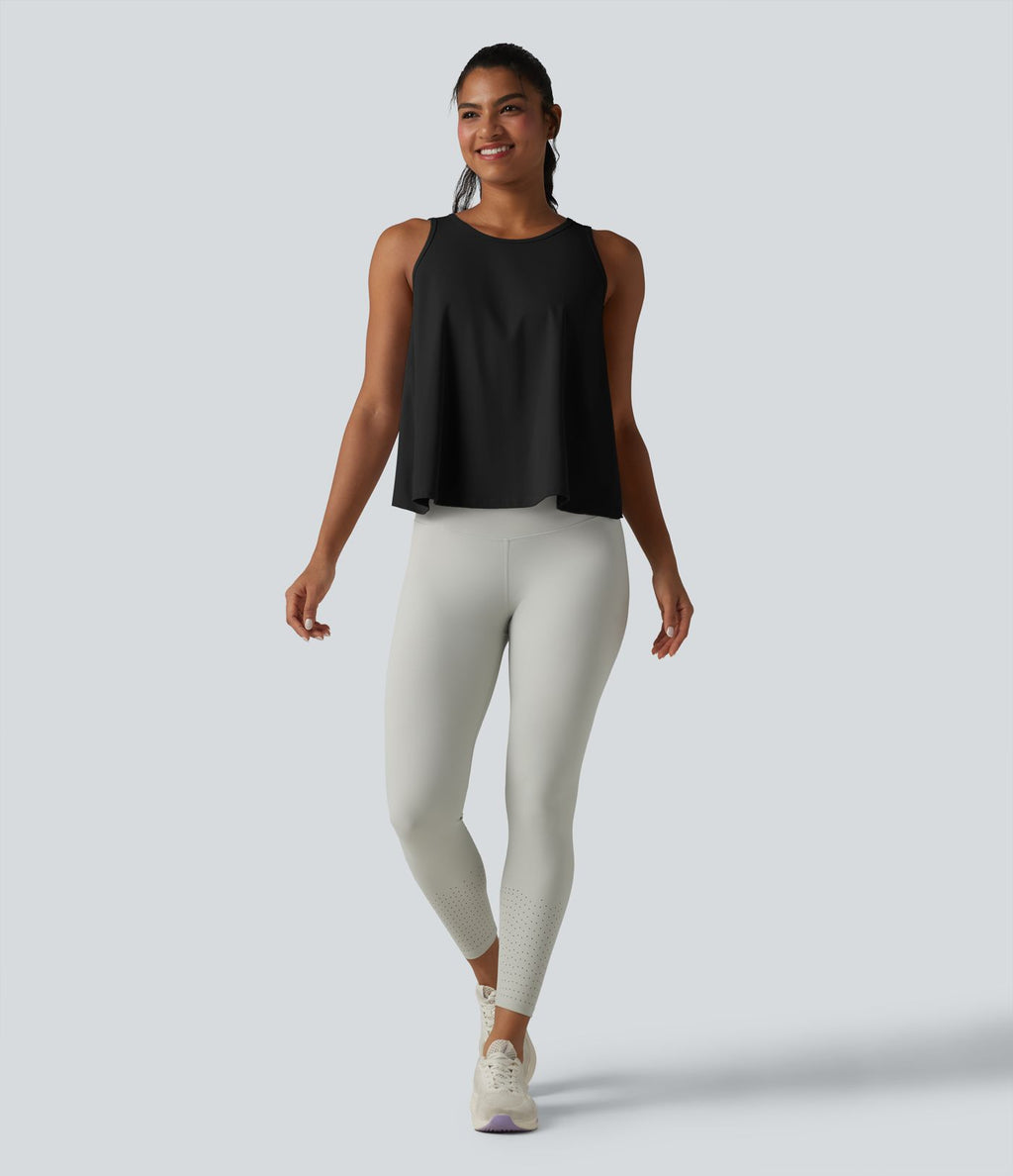 SoftlyZero™ QuickDry Débardeur yoga ample croisé à ourlet volanté