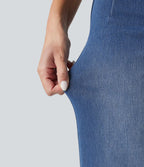 Jean large décontracté Halara Flex™ Curvy taille haute gainant avec poches