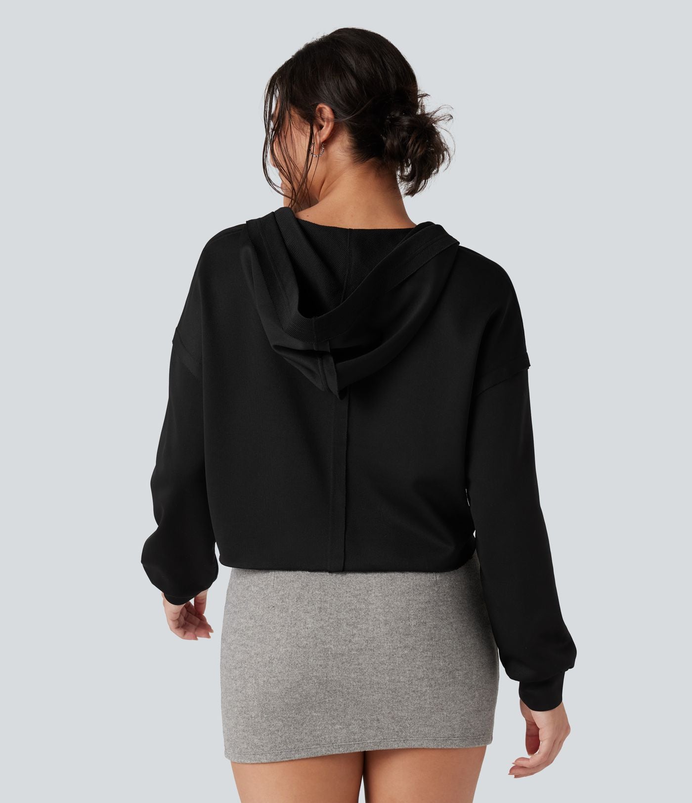 Sweat-shirt à capuche décontracté manches longues