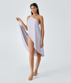 Robe de Plage Fines bretelles croisée dos nu effet portefeuille effet frais InstantCool