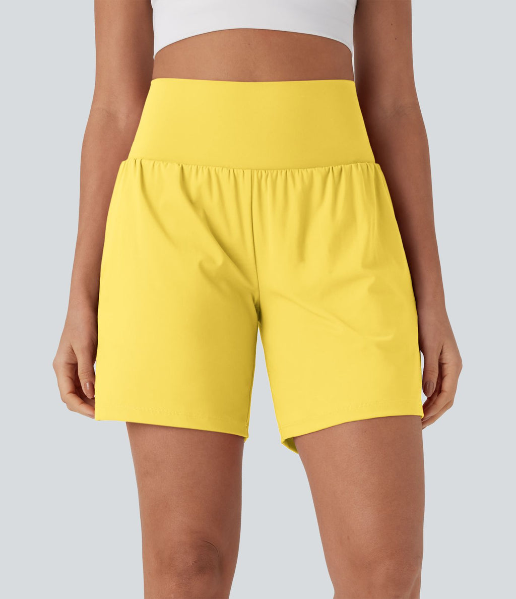 Short de yoga SoftlyZero™ Airy 2-en-1 taille très haute avec poches et effet frais InstantCool 17,5 cm