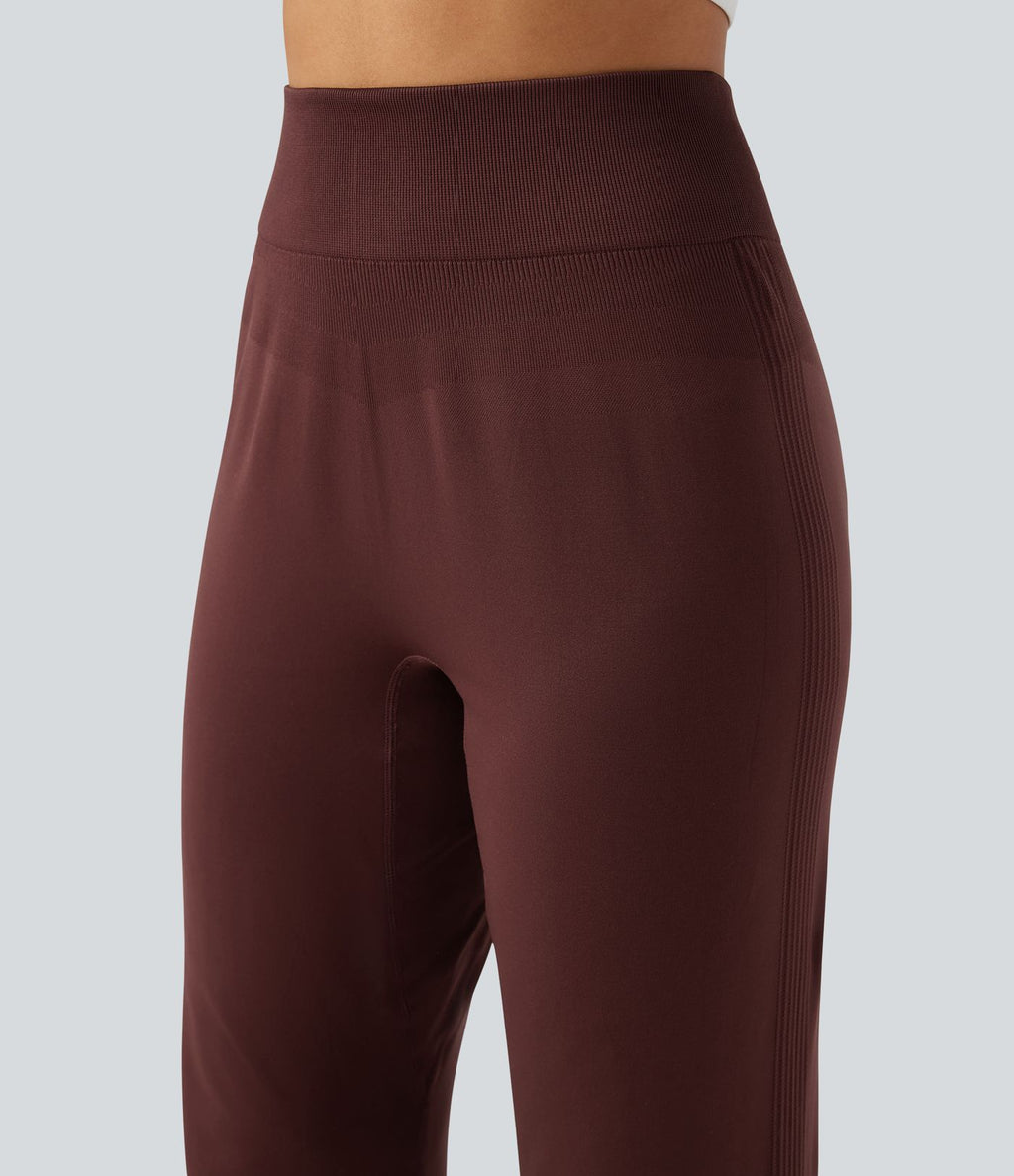 Pantalon de yoga taille haute coupe droite sans couture Seamless Flow