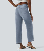 Halara Flex™ Jean large 7/8 taille mi-haute avec poches