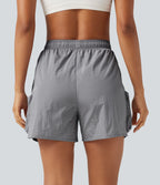 Short cargo de sport taille haute avec cordon de serrage et poches