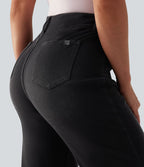 Jean droit Halara Flex™ casual taille haute avec poches