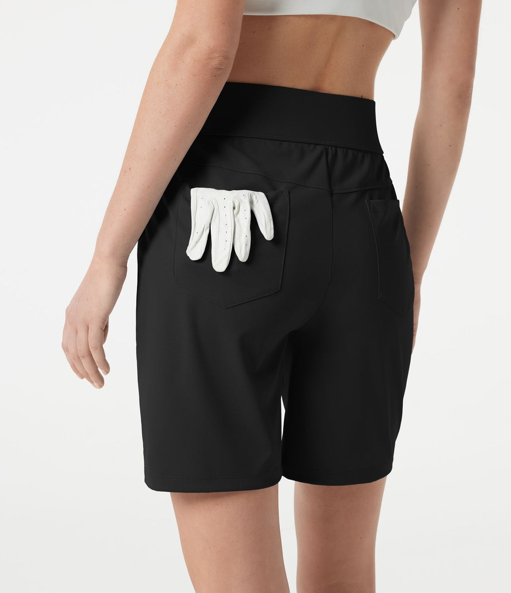 Short de golf taille haute à séchage rapide avec poches 17,5 cm - Golf Tee - UPF40+
