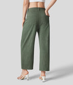 Halara Flex™ Jeans Causal Fuselés à Taille Mi-haute avec Plusieurs Poches en Tricot Extensible Coloré