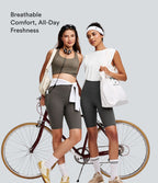 Short cycliste 22,8 cm d'entraînement gainant taille haute avec poches Halara UltraSculpt™
