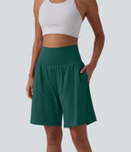 Short de yoga 2-en-1 SoftlyZero™ Airy taille très haute effet frais InstantCool 22,8 cm avec poches
