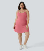 Quotidien Softlyzero™ Plush Robe d'Activité Grande Taille Fluide 2-en-1 à Dos Nu Style Wannabe Longue avec Ajustable et Bretelles Réglables