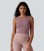 Débardeur de yoga côtelé à nouer dans le dos, à effet frais InstantCool et anti-odeurs, protection solaire UPF40+