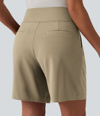 Short tailleur ample DayStretch taille haute 17,5 cm avec poches