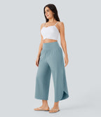 Pantalon fluide resort Breezeful™ à séchage rapide, coupe fendue et effet ventre plat