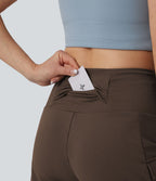 Short cargo yoga ample taille mi-haute avec poches