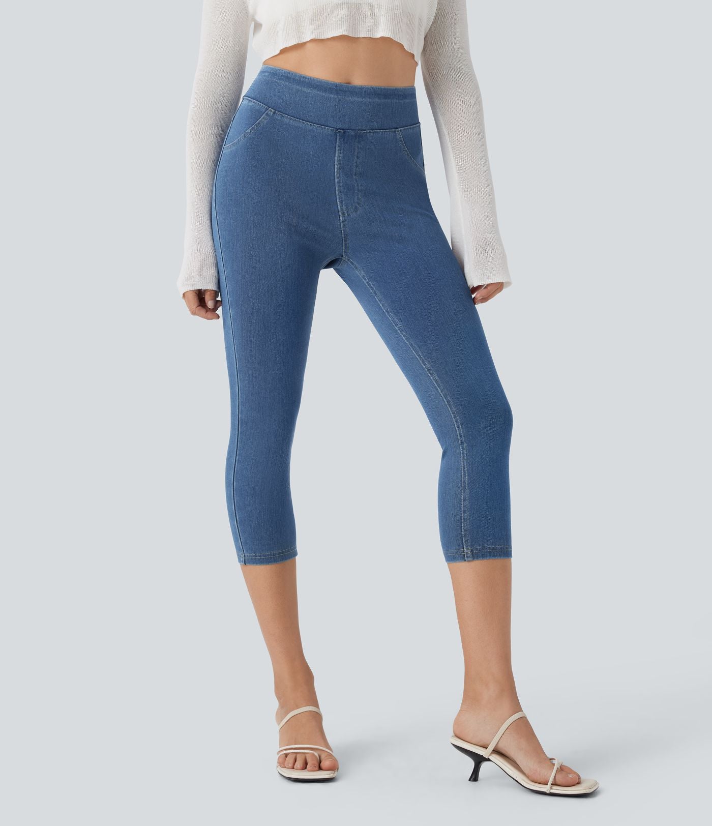 Halara Flex™ Jegging Capri Taille Haute Extensible Poche Latérale Arrière