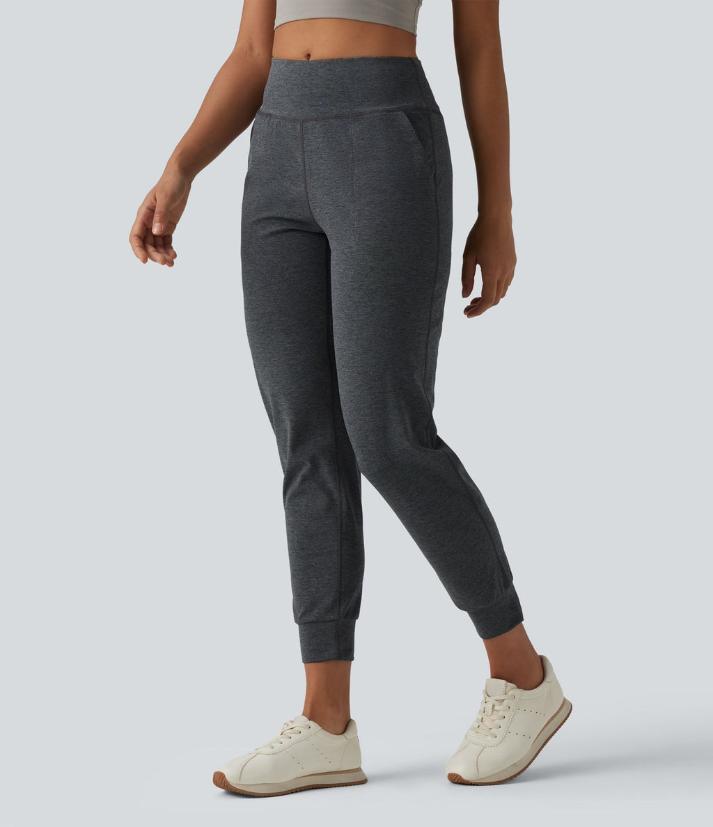 Jogging de yoga taille mi-haute à séchage rapide avec poches