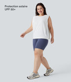 Débardeur yoga grande taille col rond Cool Touch - UPF50+