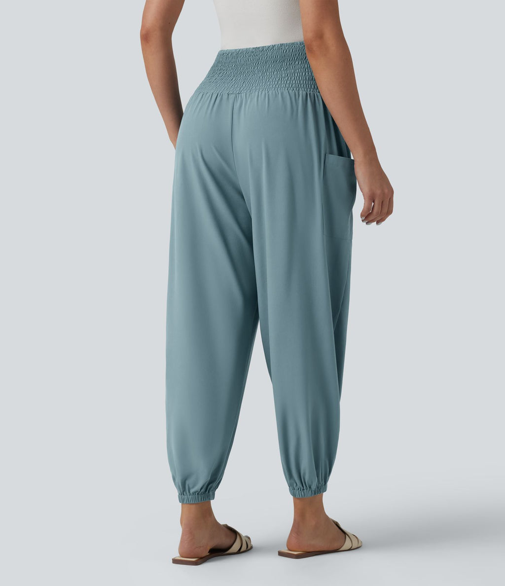 Jogging Breezeful™ taille ultra haute froncé, séchage rapide, avec poches