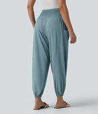Jogging Breezeful™ taille ultra haute froncé, séchage rapide, avec poches