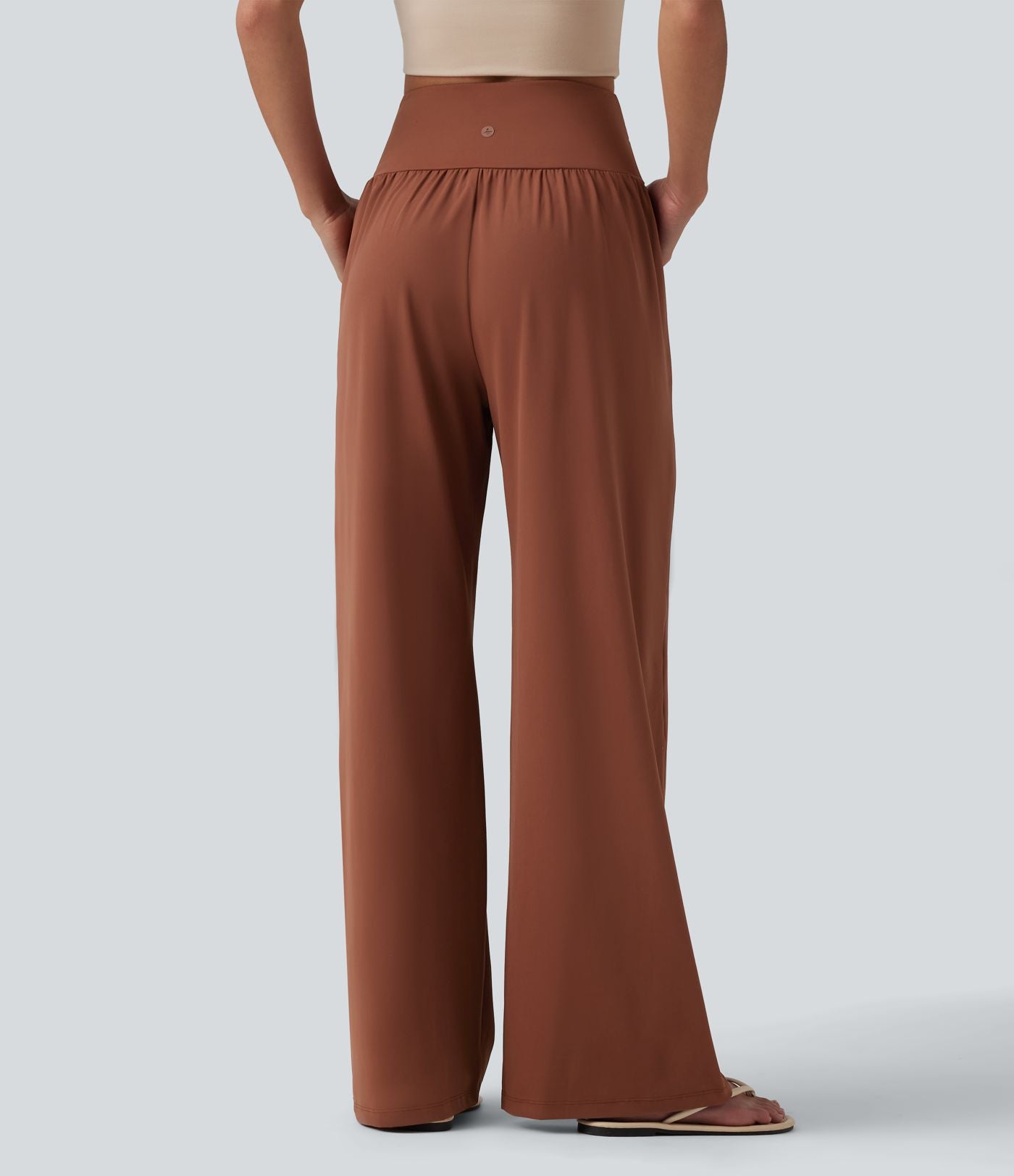 Pantalon ample décontracté SoftlyZero™ Airy taille haute croisé effet frais InstantCool avec poches