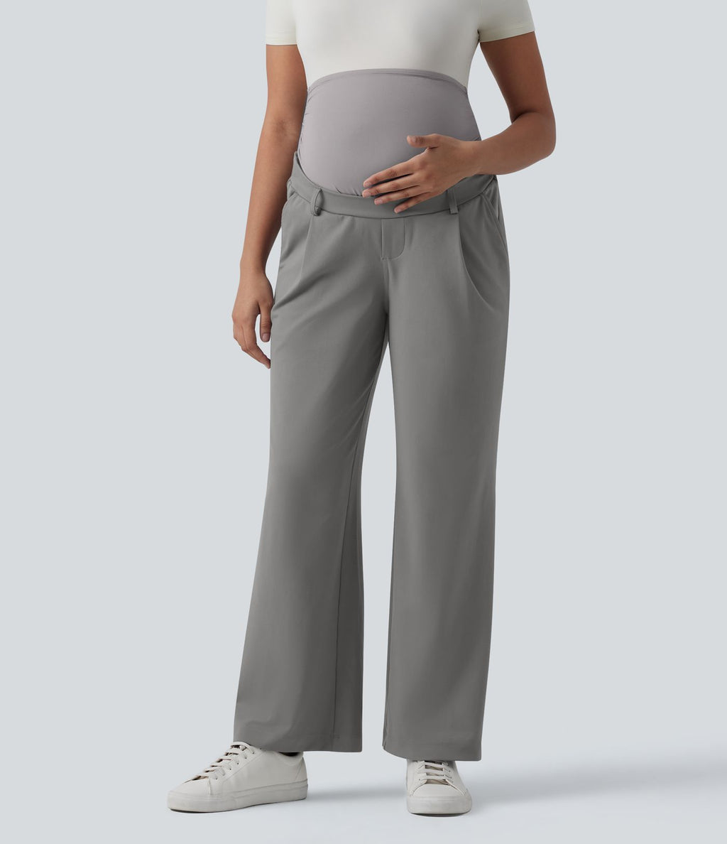 Pantalon tailleur de grossesse Halara Flex™ DayStretch coupe droite taille super haute avec poches