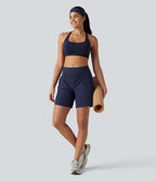 Breezeful™ Short de yoga 2 en 1 taille haute séchage rapide 17,5 cm avec poches