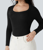 Pull col U manches longues