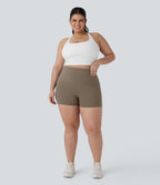 Short cycliste 7,5 cm d'entraînement gainant taille haute grande taille avec poches Halara UltraSculpt™