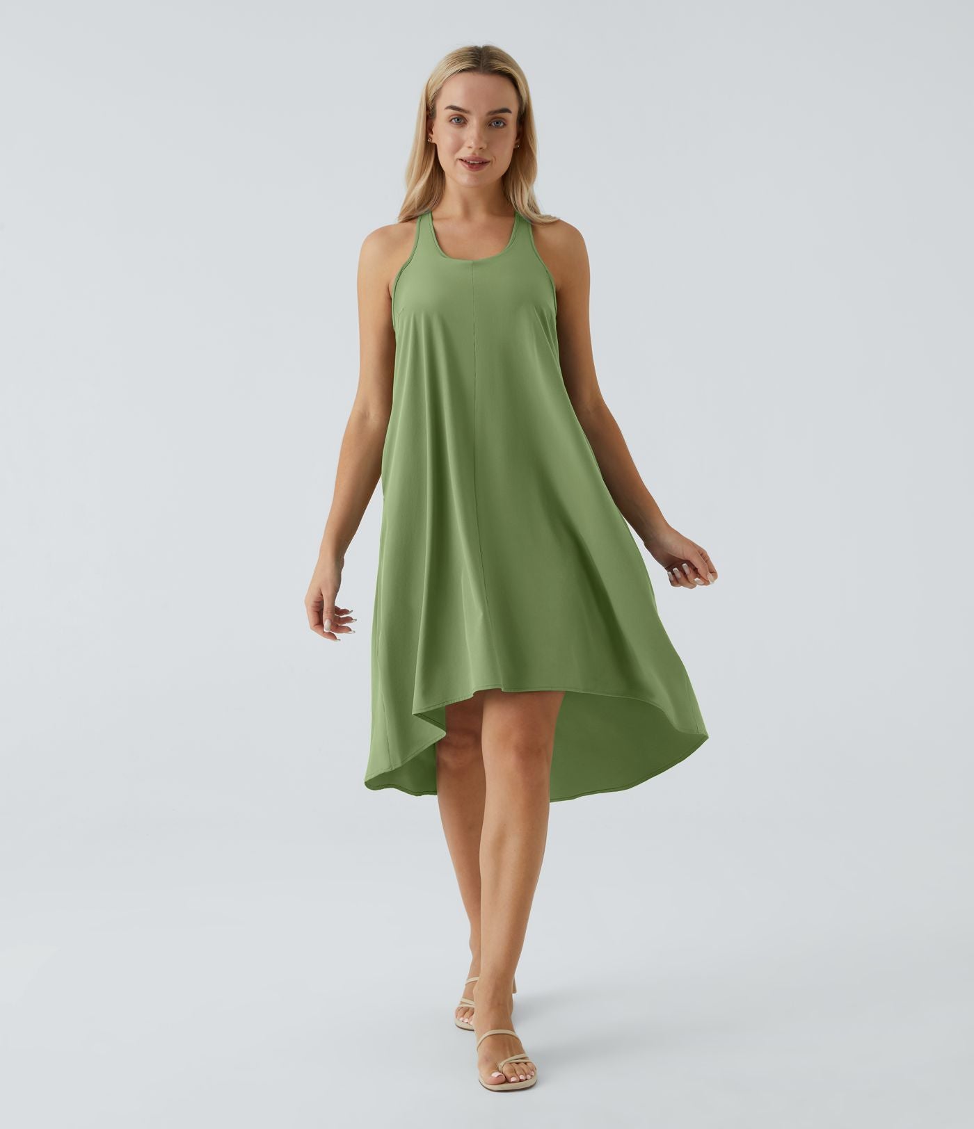 Robe décontractée mi-longue Breezeful™ dos nageur poche latérale fluide asymétrique séchage rapide A-C