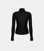 Patitoff™ Flow Veste Casual Courte à Col Montant Résistante aux Poils d'Animaux avec Fermeture Éclair Poches Latérales et Trou pour le Pouce