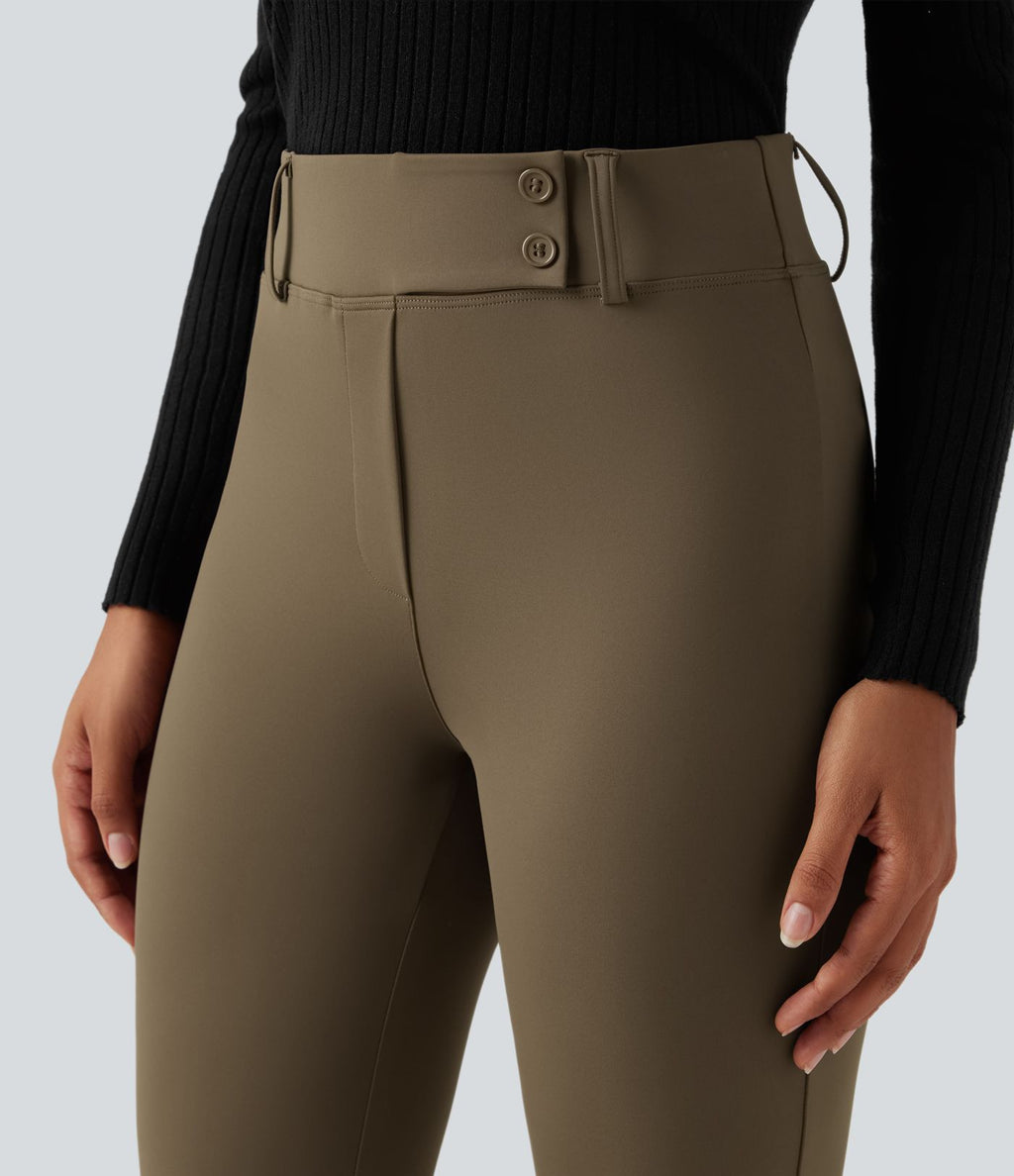 Pantalon tailleur évasé taille haute avec poches Halara Flex™
