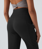Jogging yoga taille haute cordon séchage rapide avec poches - UPF40+