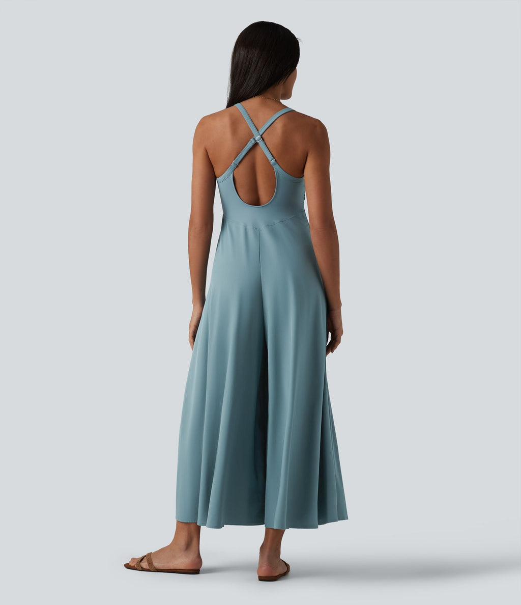 Combinaison fluide Breezeful™ col U dos nu séchage rapide avec poches