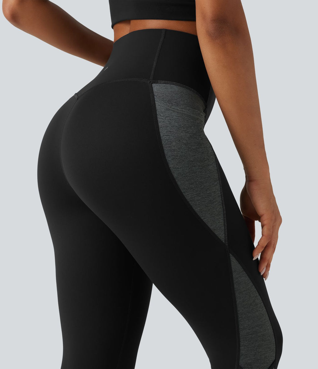 Legging de yoga Halara UltraSculpt™ taille haute gainant color block avec poches