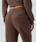 Jogging décontracté SpacerTek™ taille haute, coupe fuselée, avec poches