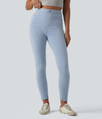 Legging 7/8 casual denim Halara Flex™ gainant taille haute avec poches